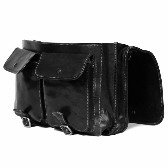 NWOT I Medici Leather Firenze Briefcase Messenger Bag - Picture 3 of 14